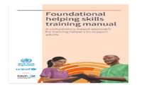 New WHO/UNICEF manual on foundational helping skills